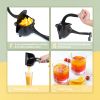 RAINBEAN Manual Citrus Juicer, Hand Press Lemon Squeezer, Heavy Duty Juice Metal Aluminum Alloy Squeezer for Lime Orange Apple Fruit (Black)