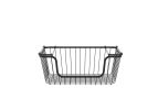 Oceanstar Stackable Metal Wire Storage Basket Set for Pantry, Countertop, Kitchen or Bathroom â€“ Black, Set of 2