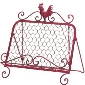 Accent Plus Iron Rooster Cookbook or Tablet Stand