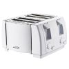 Brentwood TS-265 Cool Touch 4 Slice Toaster, White