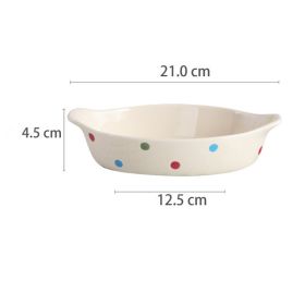 Ceramic Western Dish Oven Cutlery Household Baking Bowl (Color: )