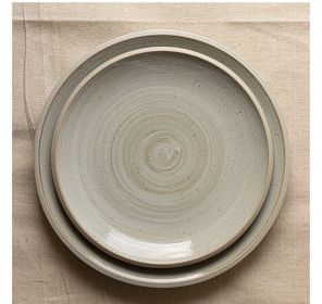 Threaded Flat Plate Plate Pasta Steak Plate Slight Concealer (Option: )