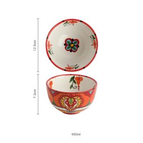 New Bohemian Hand-painted Household Ceramic Bowl (Option: )